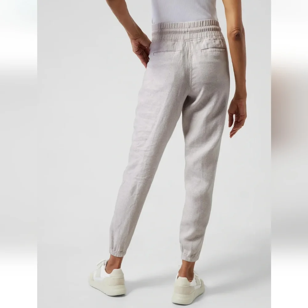 Athleta Cheetah Cabo Linen Jogger Travel Lifestyle Pant - Picture 3 of 10